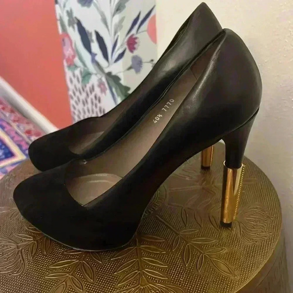 Maiyet black Hidden Platform Heels sz 10.5 - Picture 5 of 9